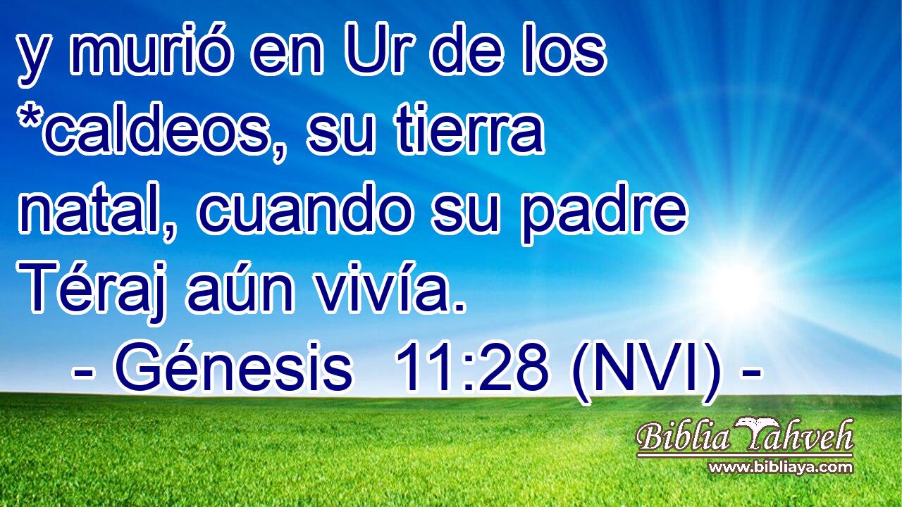  y murió en Ur de los *caldeos, su tierra natal, cuando su padre Téraj aún vivía. 