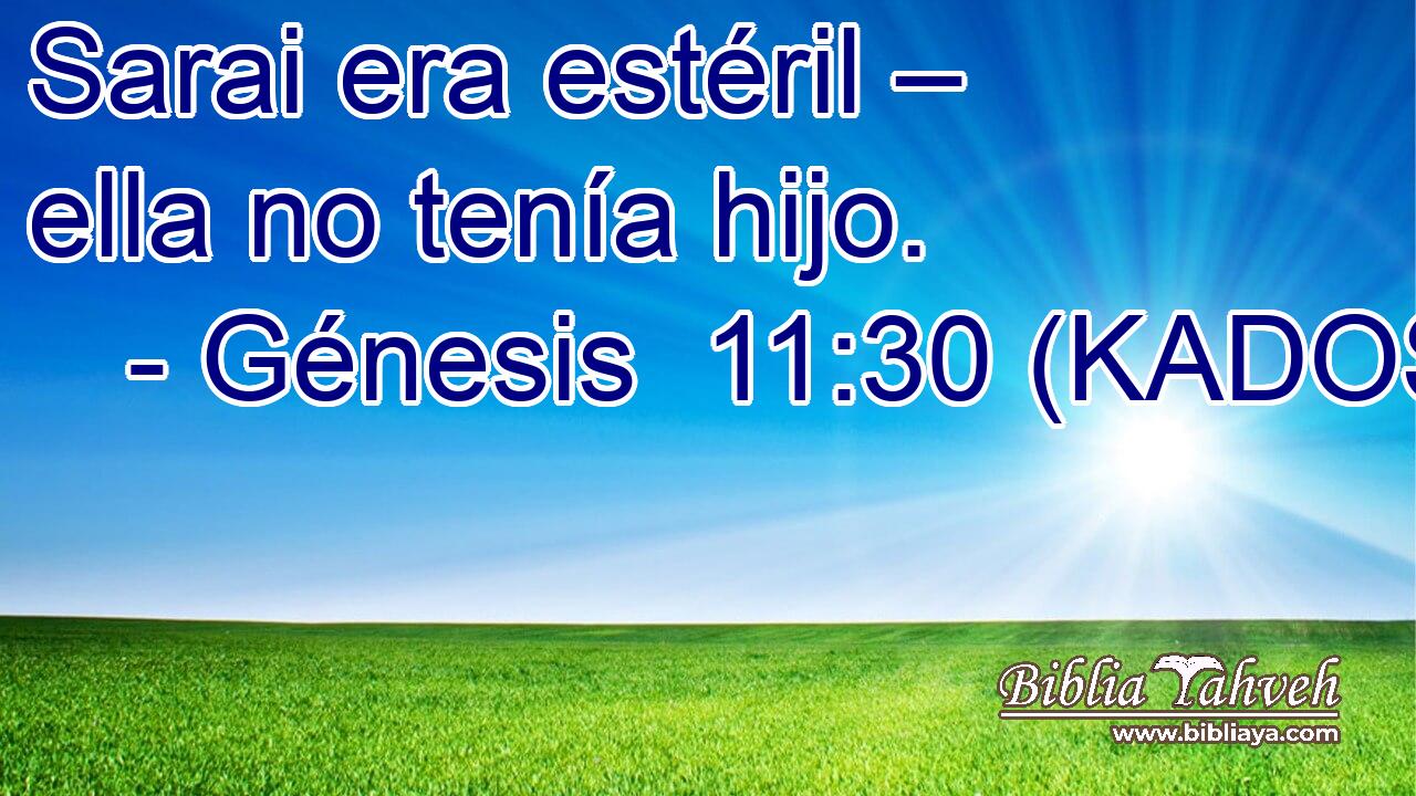  Sarai era estéril – ella no tenía hijo. 