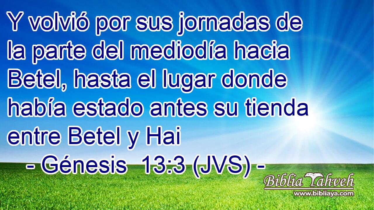 Y volvió por sus jornadas de la parte del mediodía hacia Betel, hasta el lugar donde había estado antes su tienda entre Betel y Hai