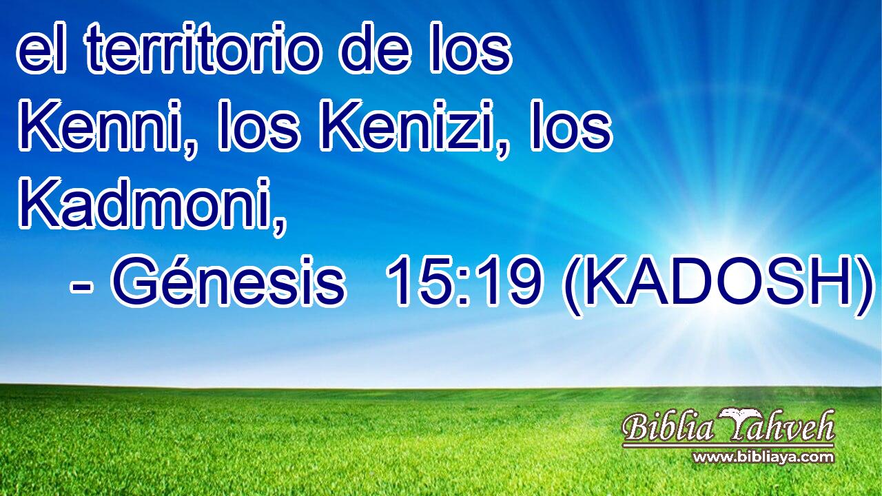  el territorio de los Kenni, los Kenizi, los Kadmoni, 