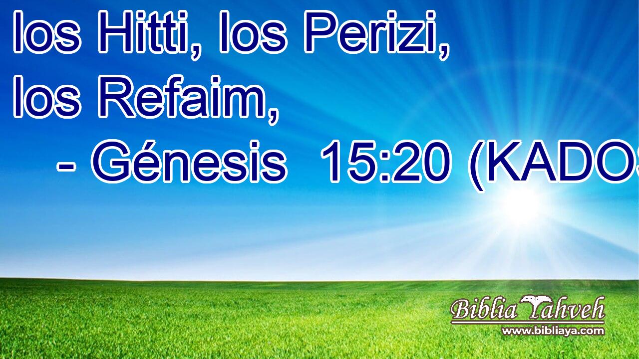  los Hitti, los Perizi, los Refaim, 