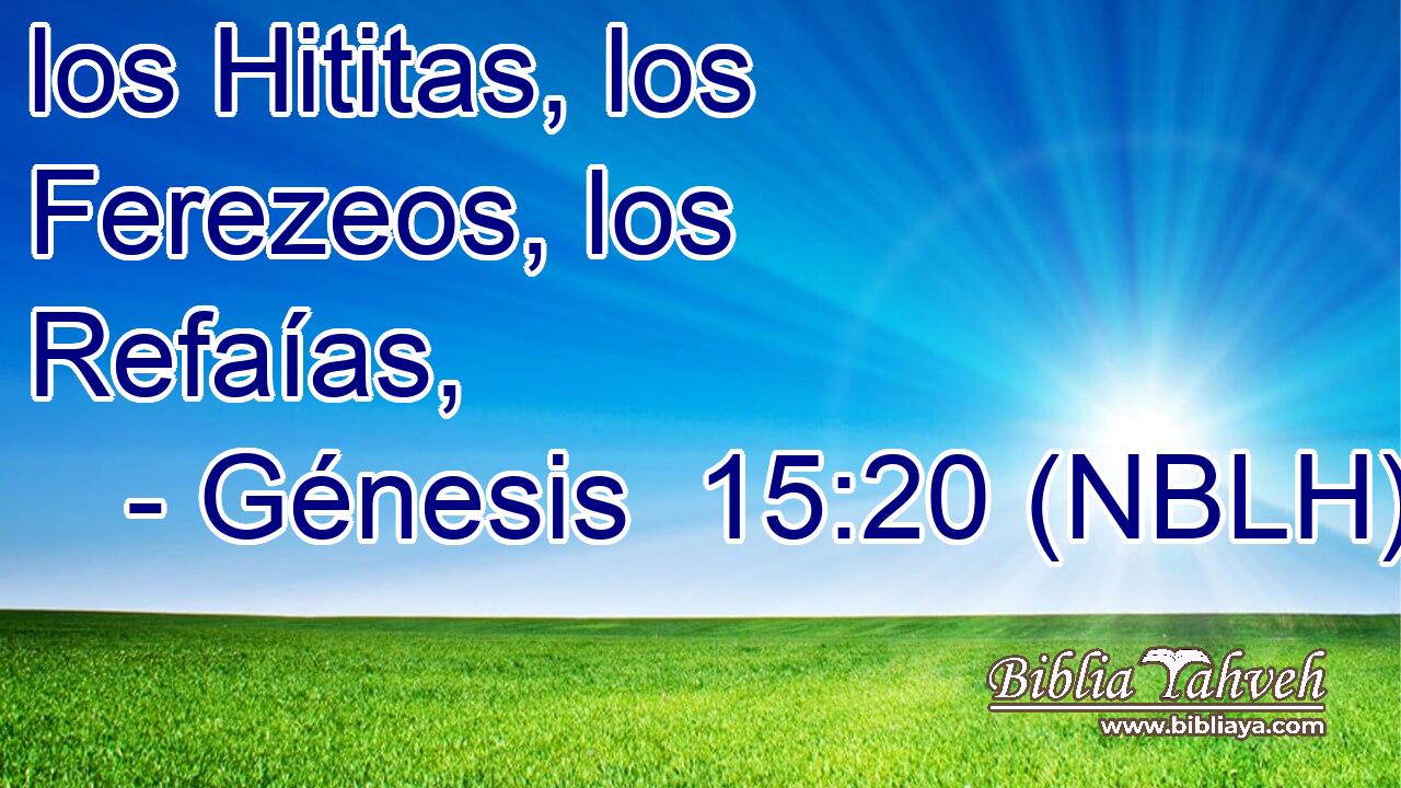  los Hititas, los Ferezeos, los Refaías, 