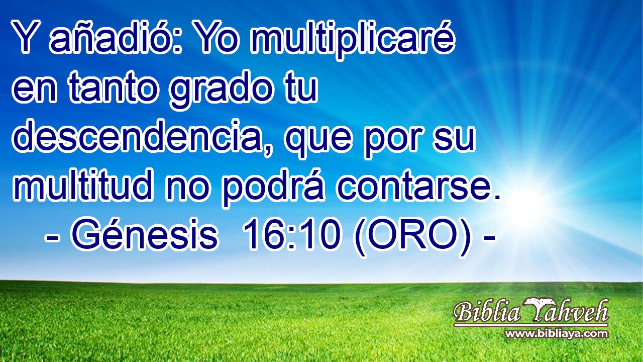  Y añadió: Yo multiplicaré en tanto grado tu descendencia, que por su multitud no podrá contarse. 