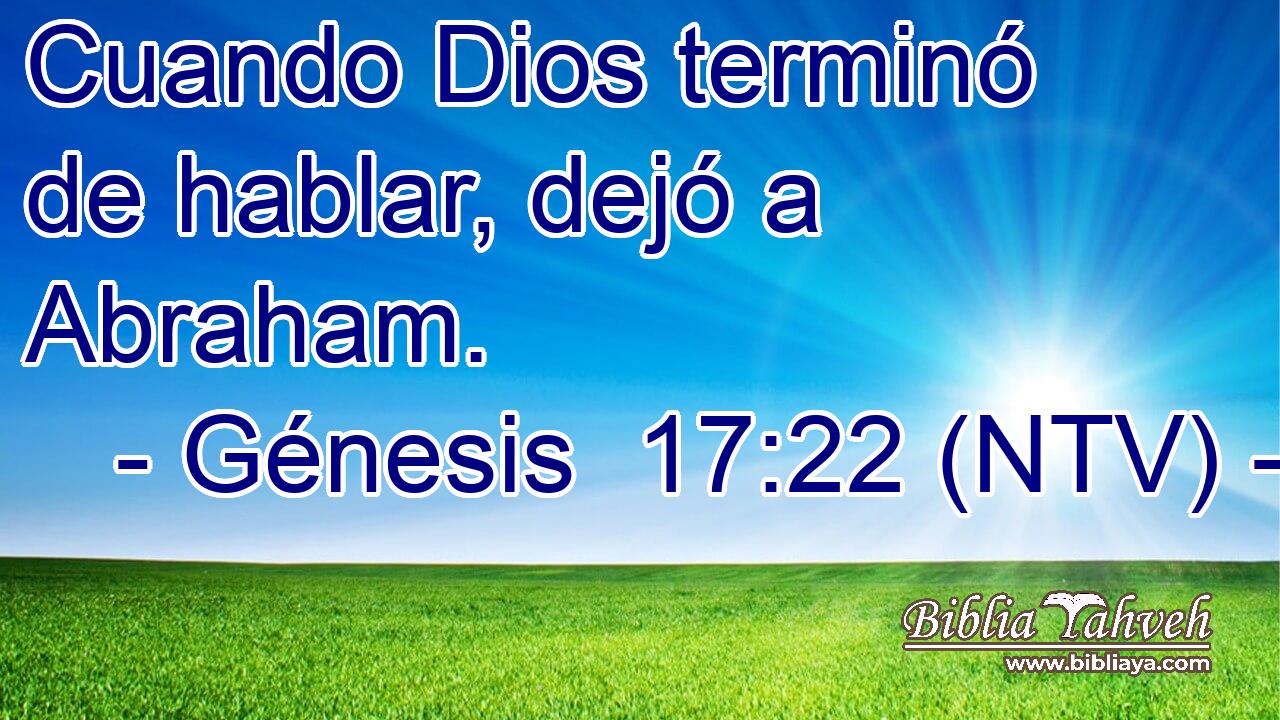 Cuando Dios terminó de hablar, dejó a Abraham.