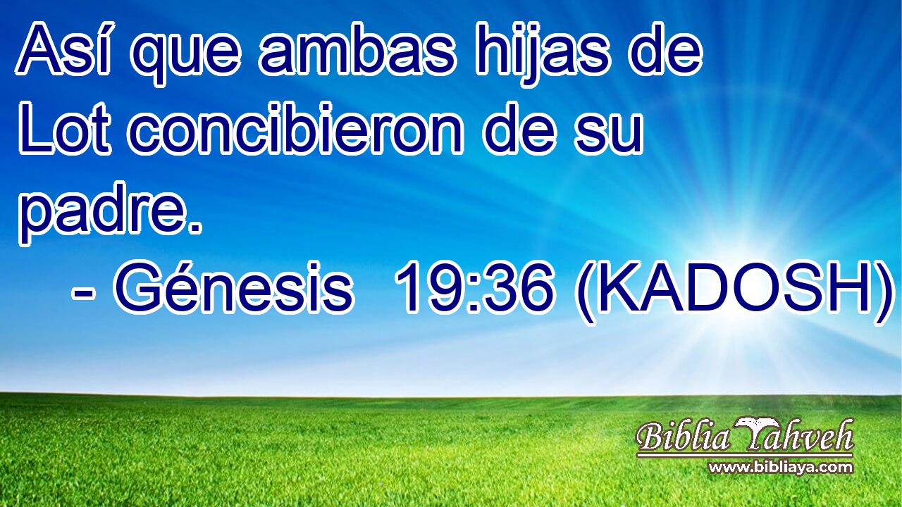  Así que ambas hijas de Lot concibieron de su padre. 