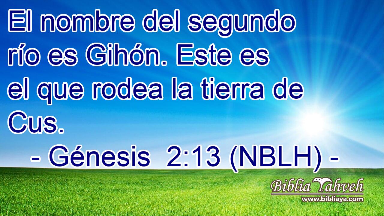  El nombre del segundo río es Gihón. Este es el que rodea la tierra de Cus. 