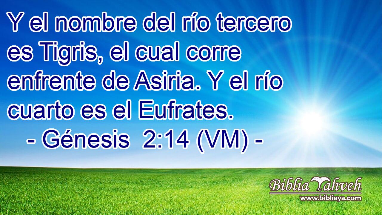 Y el nombre del río tercero es Tigris, el cual corre enfrente de Asiria. Y el río cuarto es el Eufrates. 