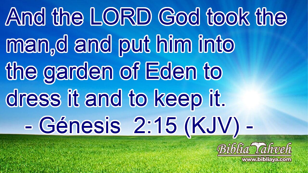 G nesis 2 15 KJV And The LORD God Took The Man d And Put Him g-nesis-2-15-kjv-and-the-lord-god-took-the-man-d-and-put-him