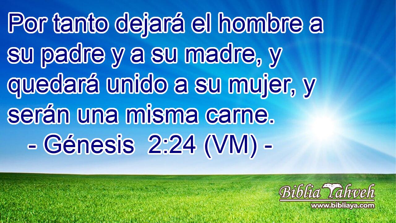  Por tanto dejará el hombre a su padre y a su madre, y quedará unido a su mujer, y serán una misma carne. 