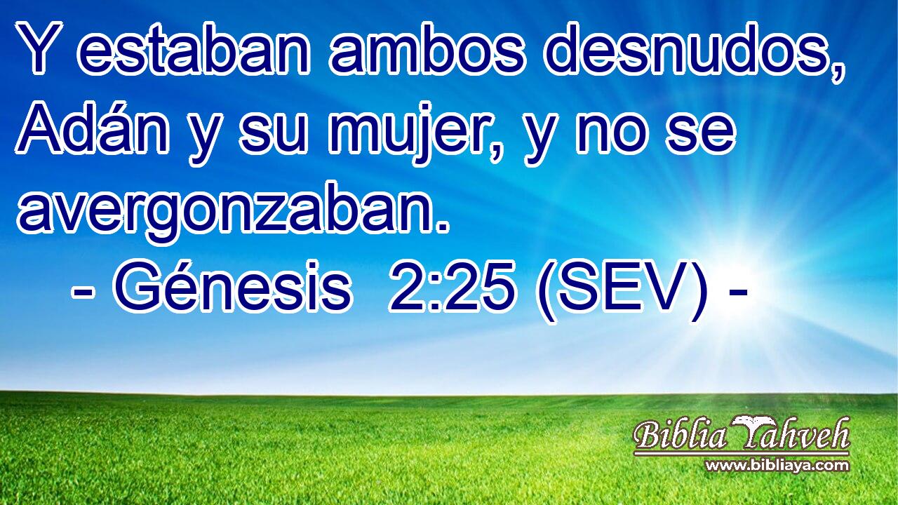 Y estaban ambos desnudos, Adán y su mujer, y no se avergonzaban.