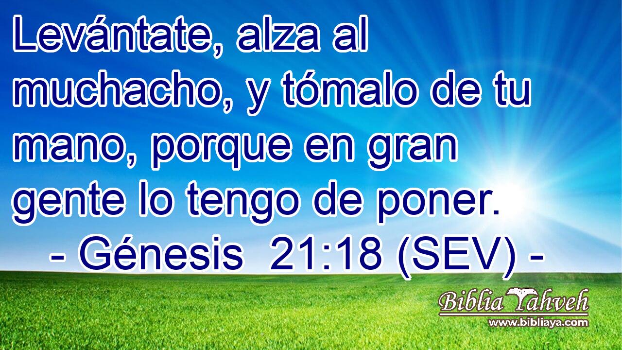 Levántate, alza al muchacho, y tómalo de tu mano, porque en gran gente lo tengo de poner.