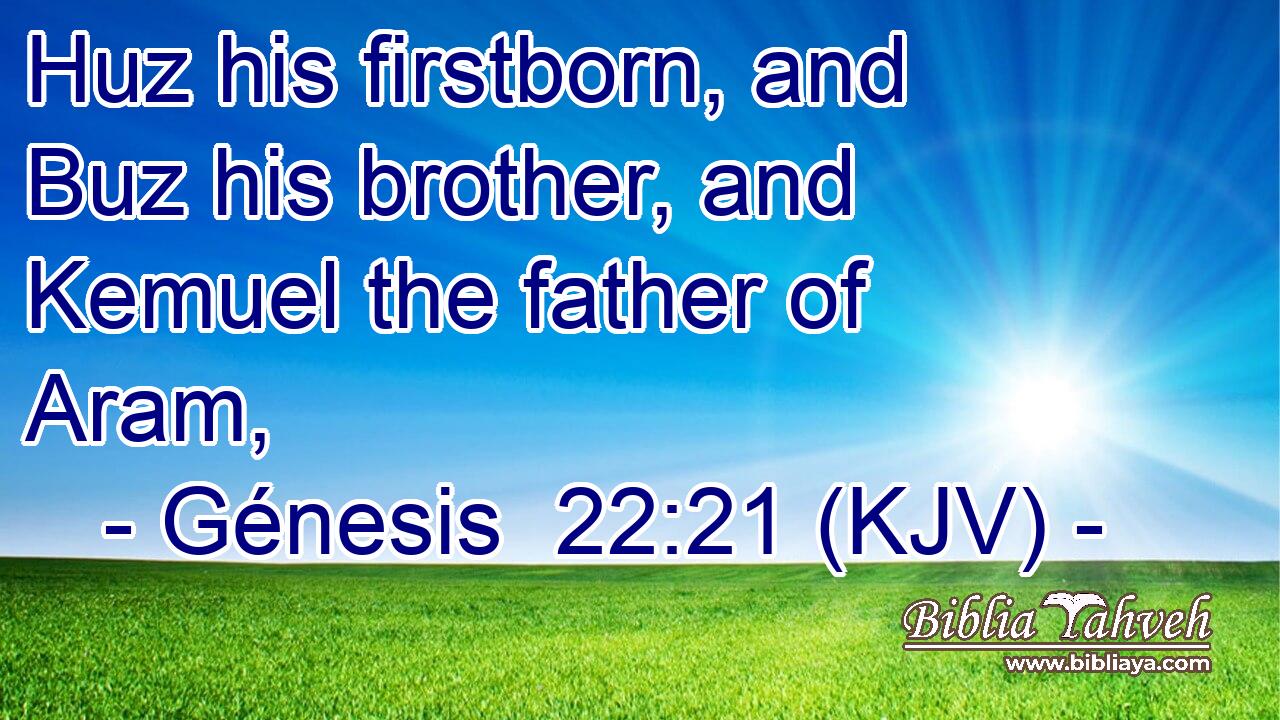 Huz his firstborn, and Buz his brother, and Kemuel the father of Aram,