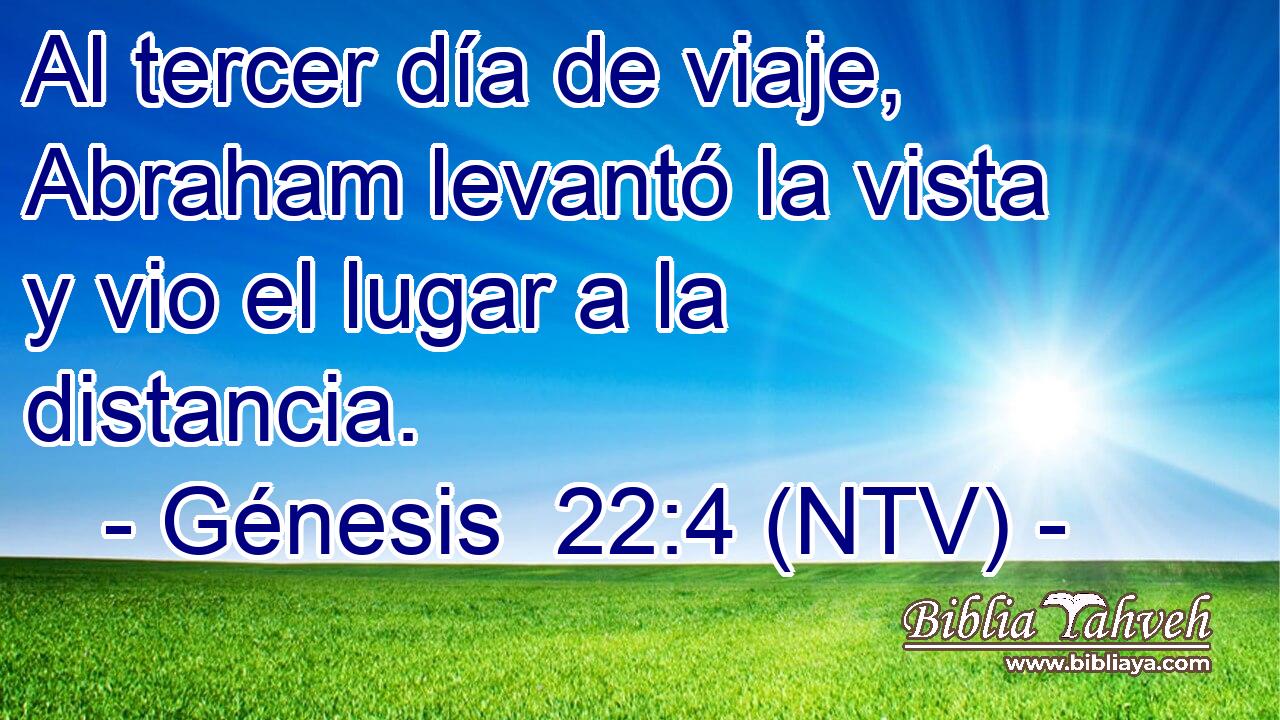 Al tercer día de viaje, Abraham levantó la vista y vio el lugar a la distancia.