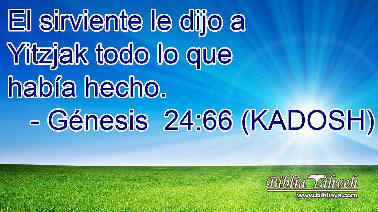  El sirviente le dijo a Yitzjak todo lo que había hecho. 
