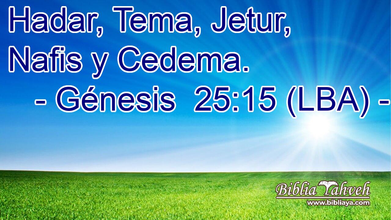 Hadar, Tema, Jetur, Nafis y Cedema.