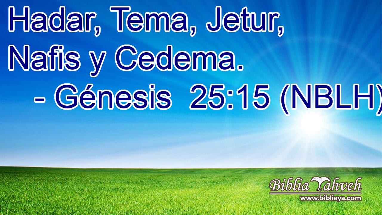  Hadar, Tema, Jetur, Nafis y Cedema. 