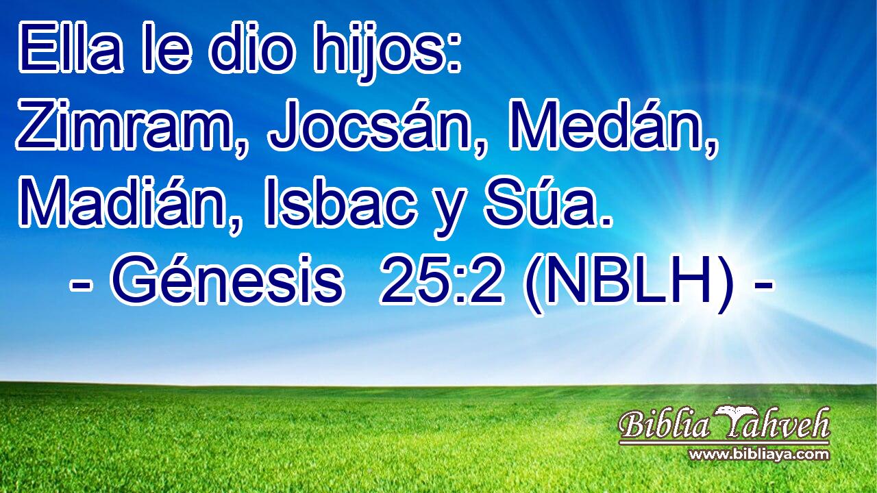  Ella le dio hijos: Zimram, Jocsán, Medán, Madián, Isbac y Súa. 