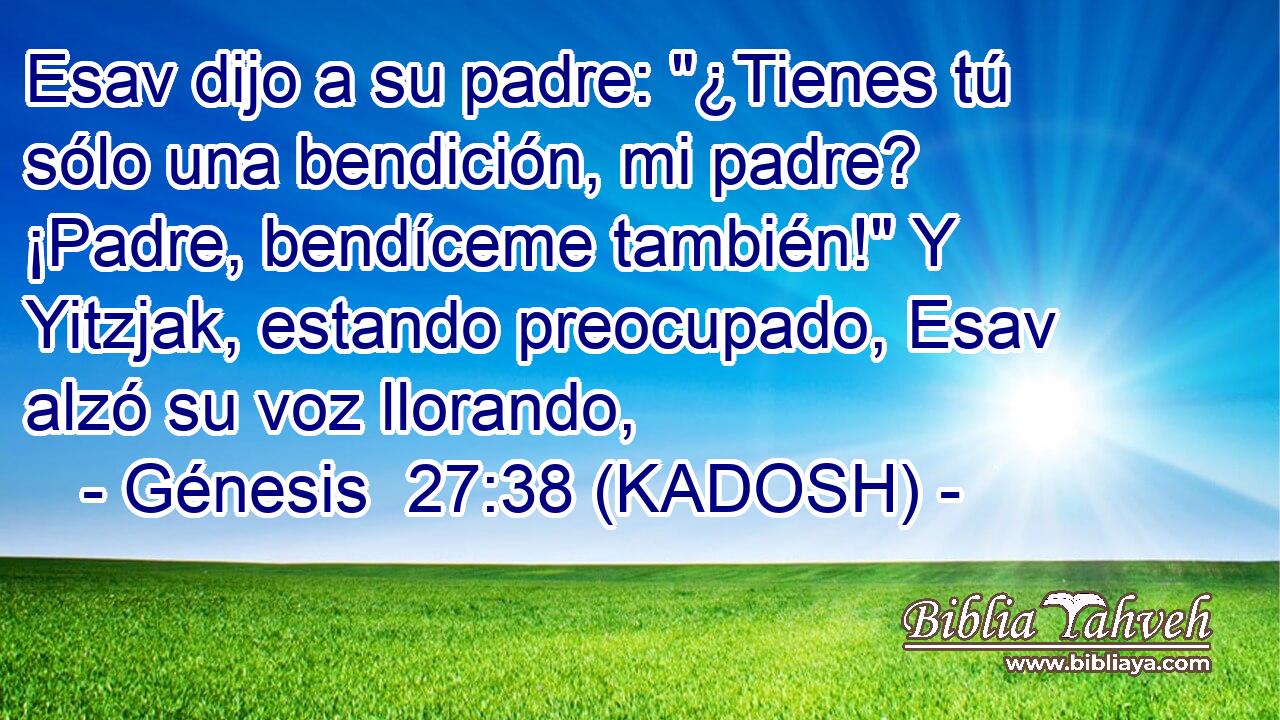  Esav dijo a su padre: 