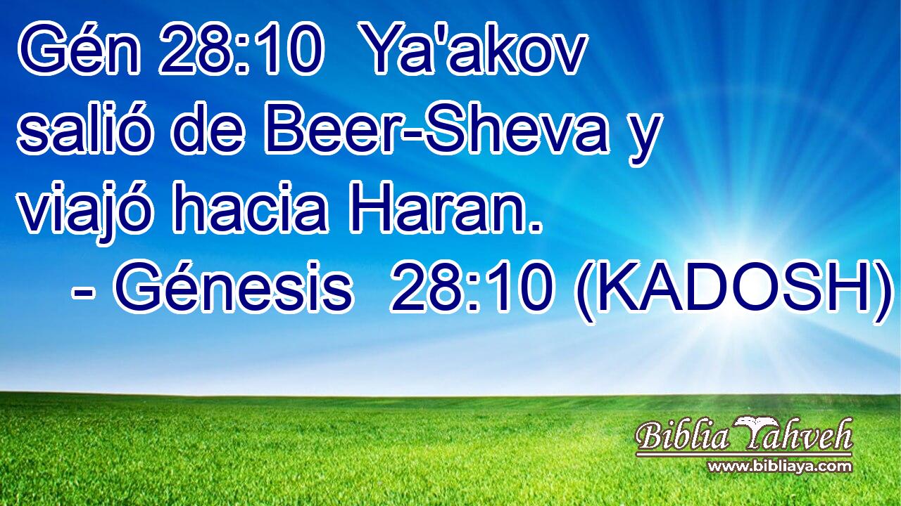  Ya'akov salió de Beer-Sheva y viajó hacia Haran. 