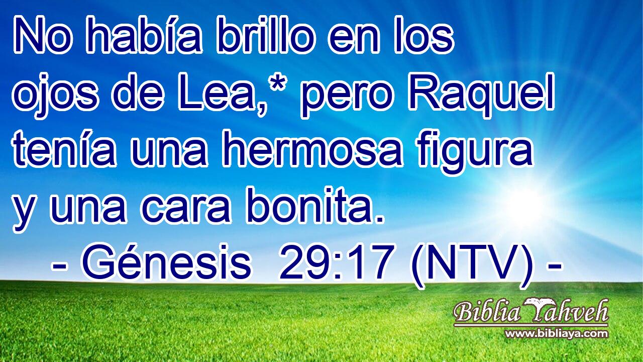 No había brillo en los ojos de Lea,* pero Raquel tenía una hermosa figura y una cara bonita.