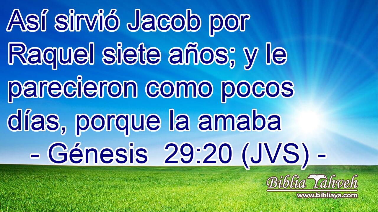 Así sirvió Jacob por Raquel siete años; y le parecieron como pocos días, porque la amaba