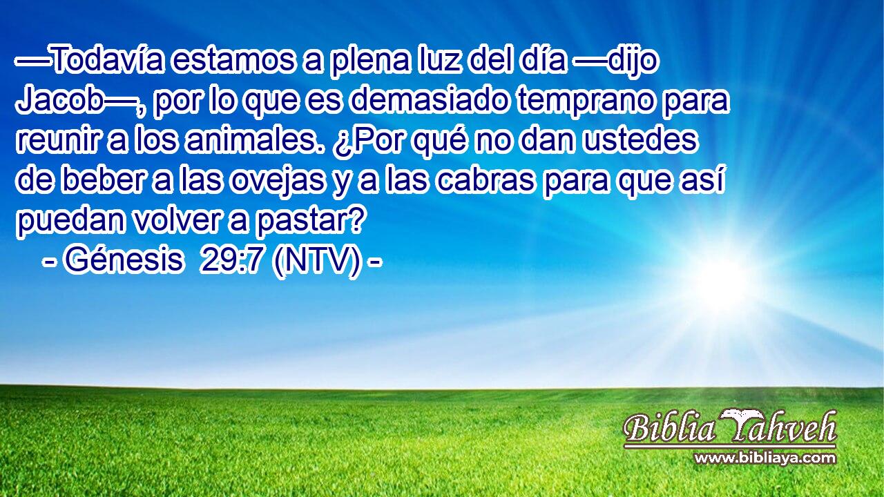 —Todavía estamos a plena luz del día —dijo Jacob—, por lo que es demasiado temprano para reunir a los animales. ¿Por qué no dan ustedes de beber a las ovejas y a las cabras para que así puedan volver a pastar?