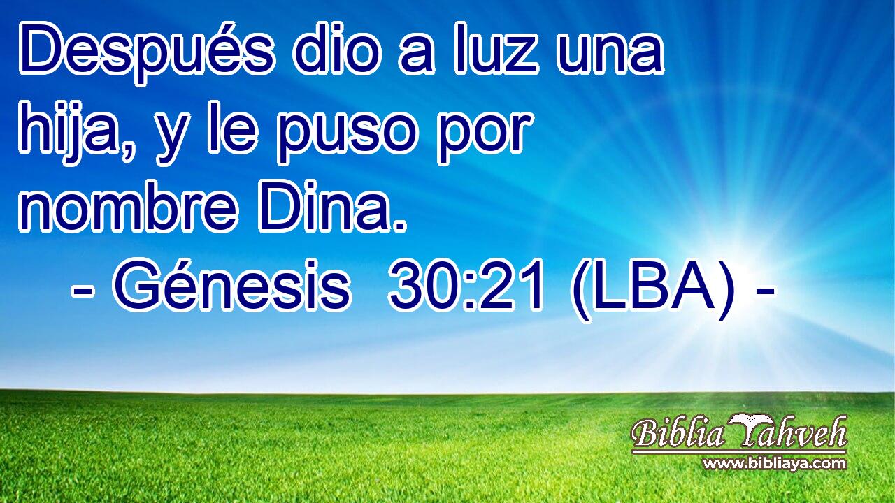 Después dio a luz una hija, y le puso por nombre Dina.