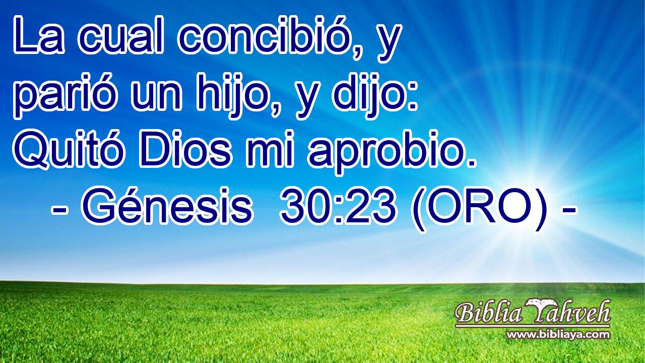  La cual concibió, y parió un hijo, y dijo: Quitó Dios mi aprobio. 
