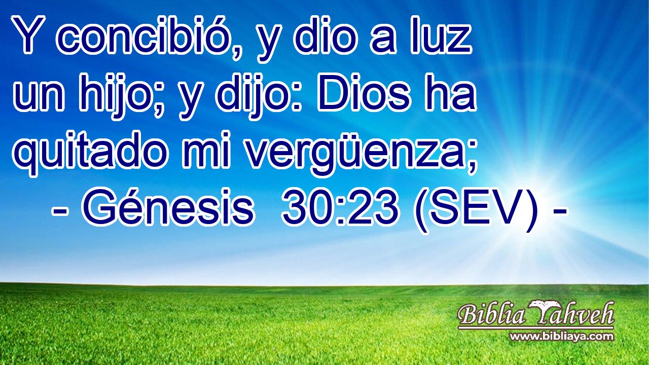 Y concibió, y dio a luz un hijo; y dijo: Dios ha quitado mi vergüenza;