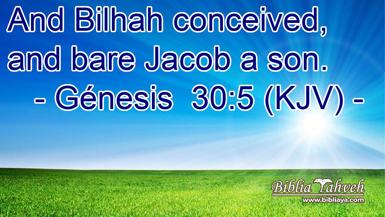 And Bilhah conceived, and bare Jacob a son.