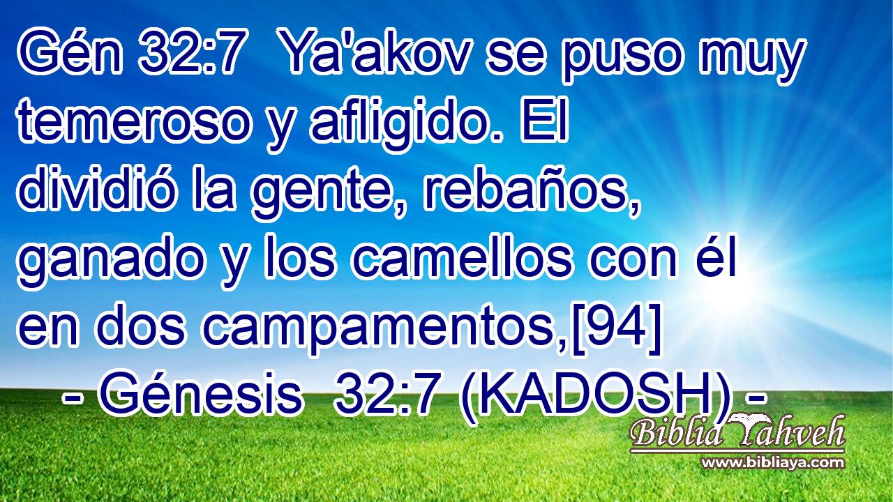  Ya'akov se puso muy temeroso y afligido. El dividió la gente, rebaños, ganado y los camellos con él en dos campamentos,[94] 