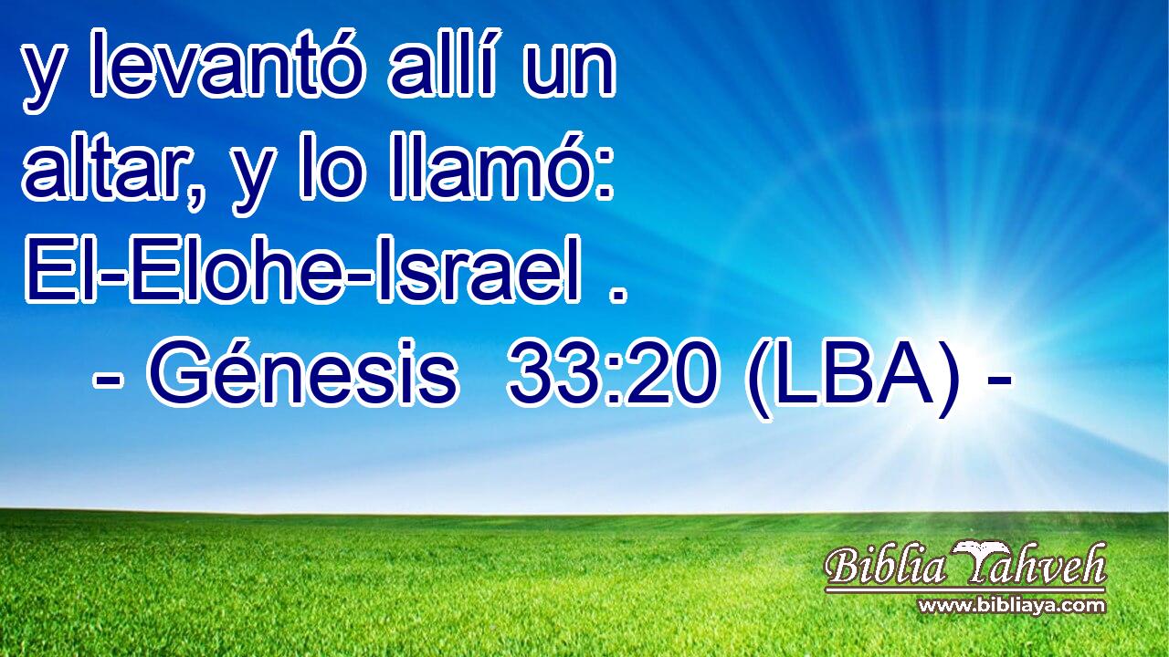 y levantó allí un altar, y lo llamó: El-Elohe-Israel .