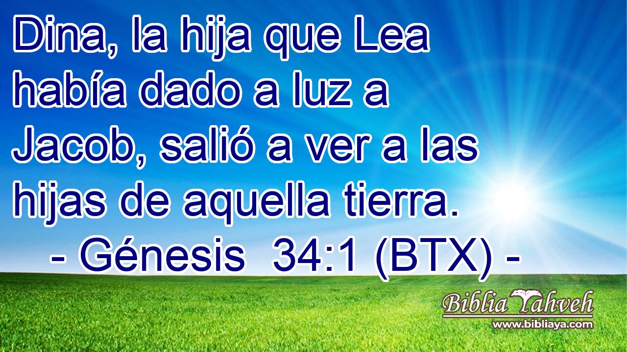 Dina, la hija que Lea había dado a luz a Jacob, salió a ver a las hijas de aquella tierra.