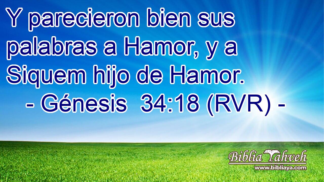 Y parecieron bien sus palabras a Hamor, y a Siquem hijo de Hamor.
