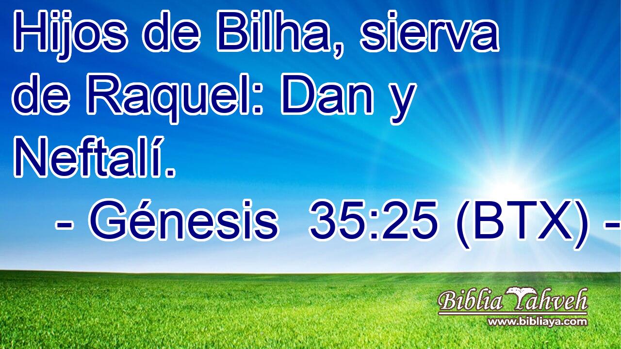 Hijos de Bilha, sierva de Raquel: Dan y Neftalí.