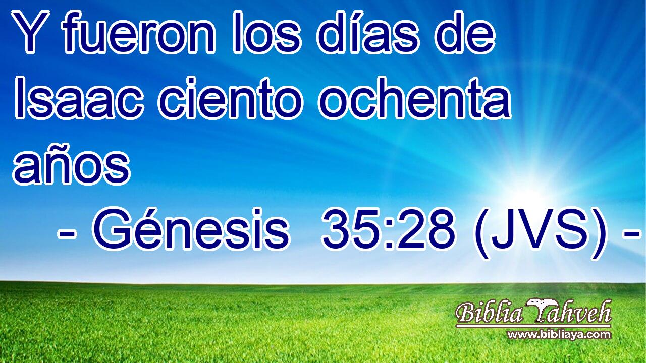 Y fueron los días de Isaac ciento ochenta años