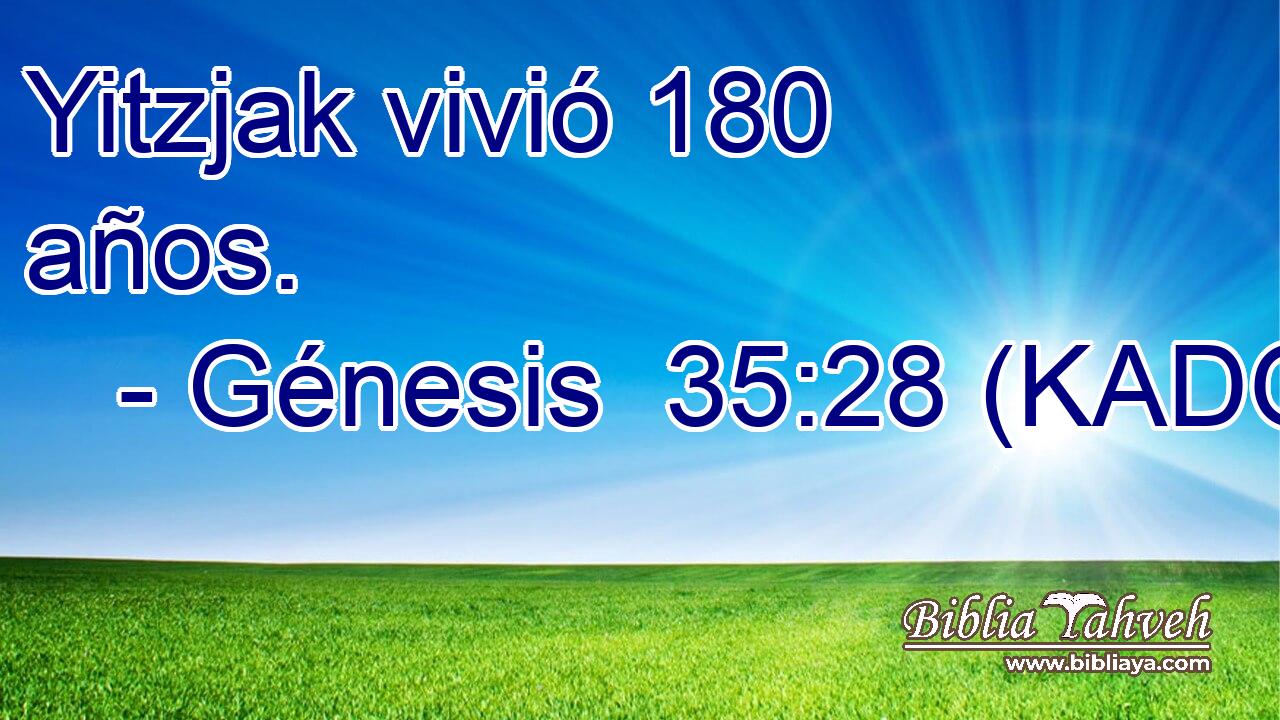  Yitzjak vivió 180 años. 