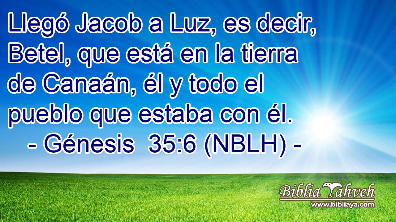  Llegó Jacob a Luz, es decir, Betel, que está en la tierra de Canaán, él y todo el pueblo que estaba con él. 