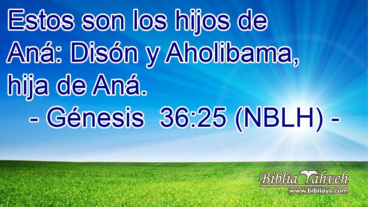  Estos son los hijos de Aná: Disón y Aholibama, hija de Aná. 