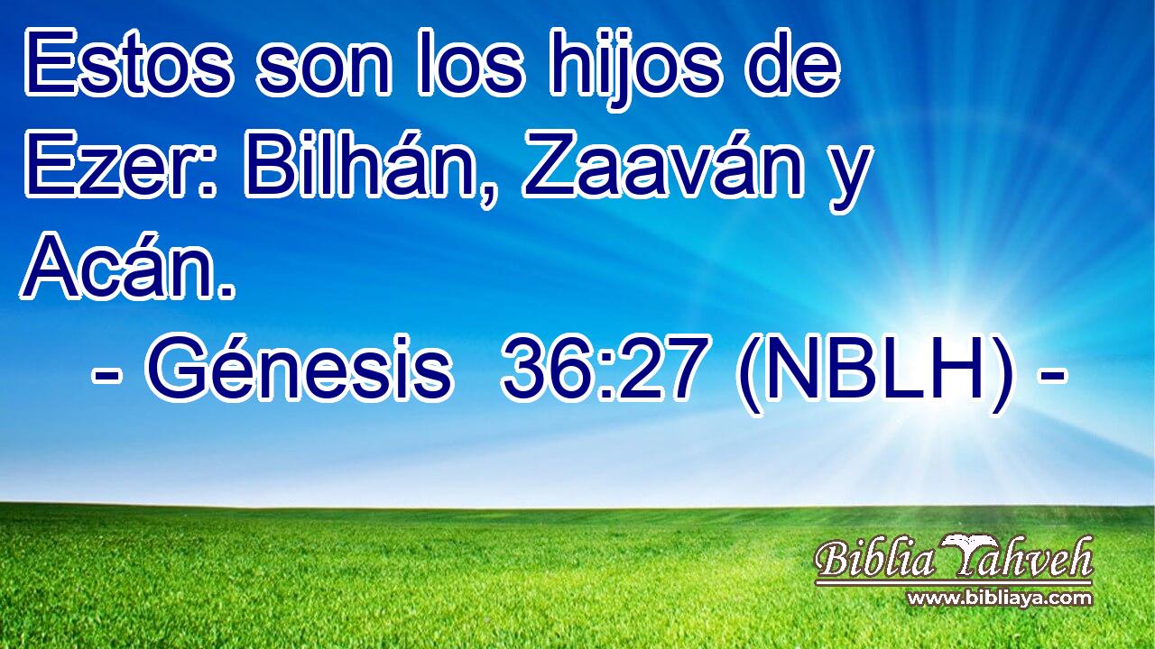  Estos son los hijos de Ezer: Bilhán, Zaaván y Acán. 