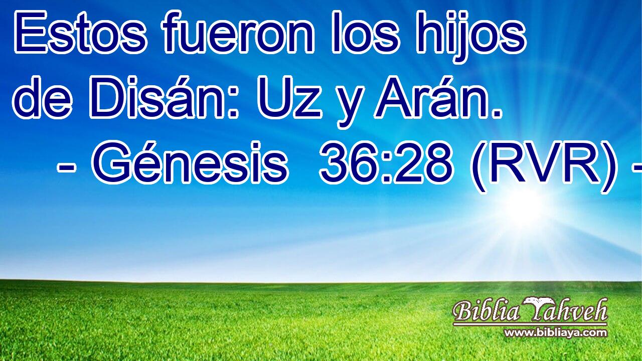 Estos fueron los hijos de Disán: Uz y Arán.