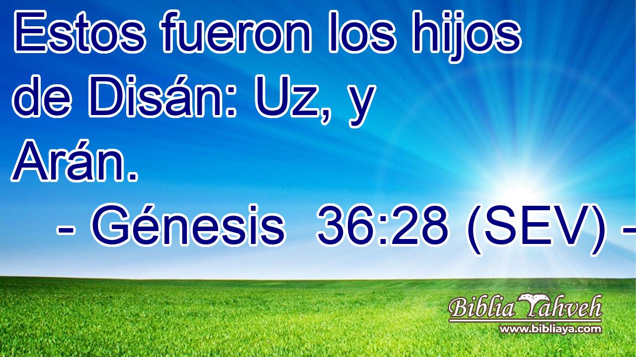 Estos fueron los hijos de Disán: Uz, y Arán.