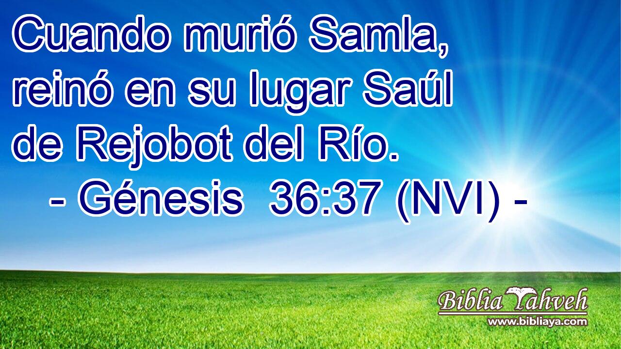  Cuando murió Samla, reinó en su lugar Saúl de Rejobot del Río. 