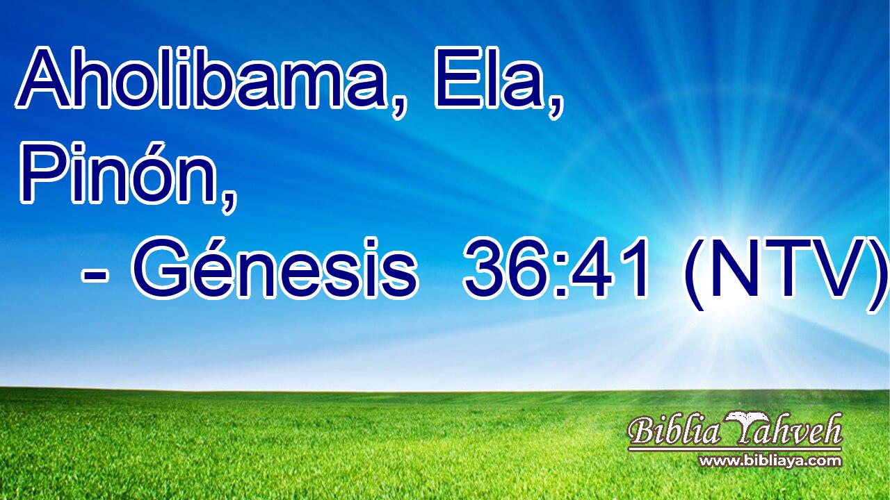 Aholibama, Ela, Pinón,