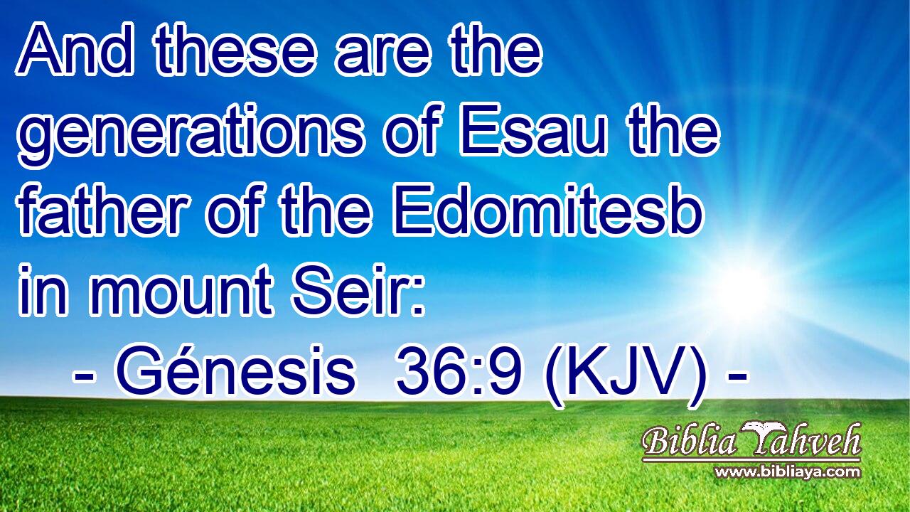 And these are the generations of Esau the father of the Edomitesb in mount Seir: