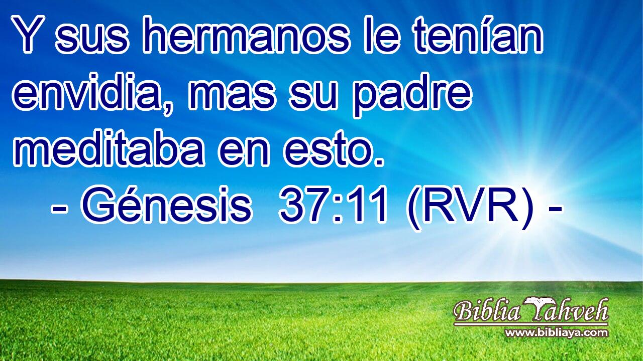 Y sus hermanos le tenían envidia, mas su padre meditaba en esto.