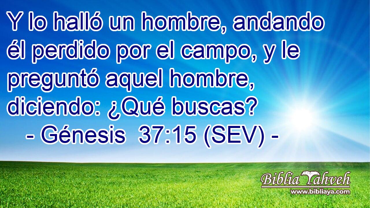 Y lo halló un hombre, andando él perdido por el campo, y le preguntó aquel hombre, diciendo: ¿Qué buscas?