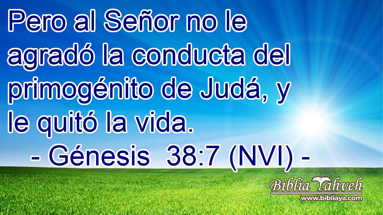  Pero al Señor no le agradó la conducta del primogénito de Judá, y le quitó la vida. 