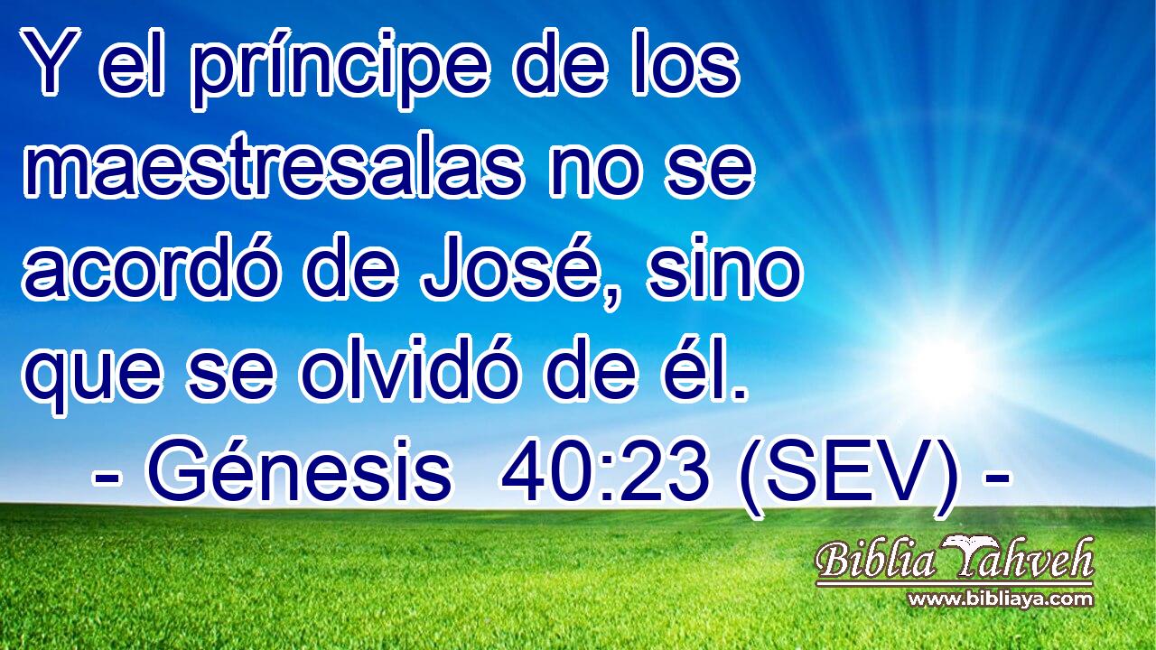 Y el príncipe de los maestresalas no se acordó de José, sino que se olvidó de él.