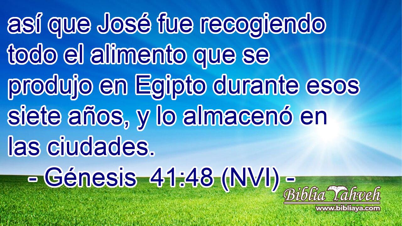  así que José fue recogiendo todo el alimento que se produjo en Egipto durante esos siete años, y lo almacenó en las ciudades. 